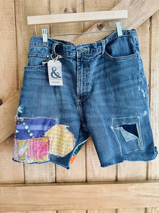Denim cutoff shorts